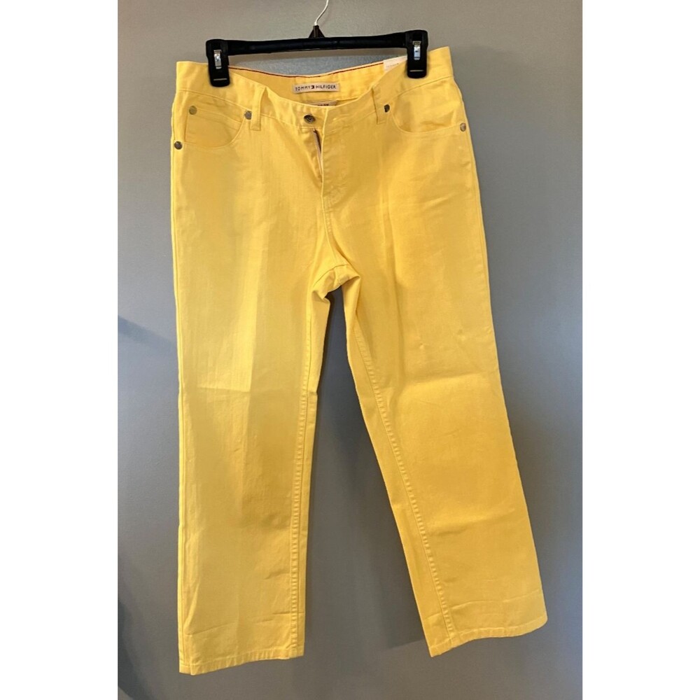 NWT Tommy Hilfiger Stretch Hipster Boot Yellow Size 8 Jeans